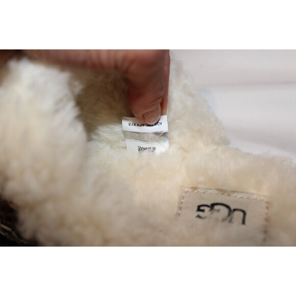 UGG DISQUETTE ATHERSON SUEDE COMFORT WOMEN'S SLIPPERS SIZE US 8 NIB BLACK - Picture 6 of 7